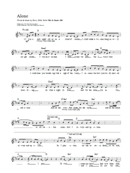page one of Alone (Lead Sheet / Fake Book)