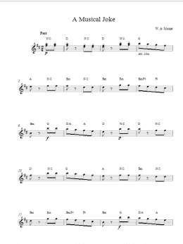 page one of A Musical Joke (Top Line) (Lead Sheet / Fake Book)