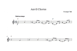 page one of Anvil Chorus (Lead Sheet / Fake Book)