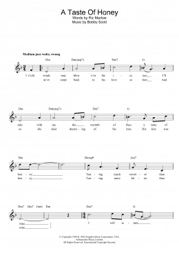 page one of A Taste Of Honey (Lead Sheet / Fake Book)