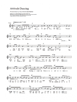 page one of Attitude Dancing (Lead Sheet / Fake Book)