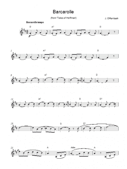 page one of Barcarolle (Lead Sheet / Fake Book)