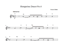 page one of Hungarian Dance No 6 (Lead Sheet / Fake Book)