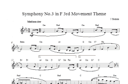 page one of Symphony No 3 In F (Lead Sheet / Fake Book)