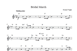 page one of Bridal March (Lead Sheet / Fake Book)