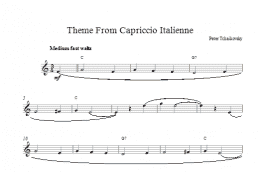 page one of Capriccio Italienne (Lead Sheet / Fake Book)