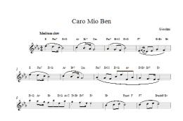 page one of Caro Mio Ben (Top Line) (Lead Sheet / Fake Book)