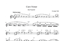 page one of Caro Nome (Lead Sheet / Fake Book)
