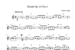 page one of Etude Op 10 No 3 (Lead Sheet / Fake Book)
