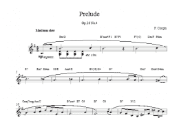 page one of Prelude In E Minor, Op. 28, No. 4 (Lead Sheet / Fake Book)