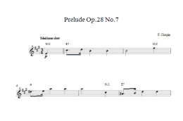 page one of Prelude In A Major, Op. 28, No. 7 (Lead Sheet / Fake Book)