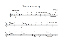 page one of Chorale St.Anthony (Lead Sheet / Fake Book)