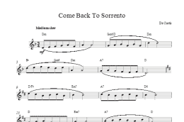 page one of Come Back To Sorrento (Lead Sheet / Fake Book)