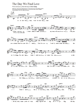 page one of Day We Find Love (Lead Sheet / Fake Book)
