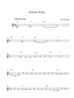 page one of Dolores Waltz (Lead Sheet / Fake Book)