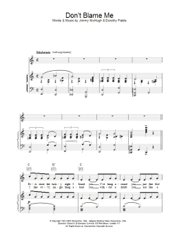 page one of Don't Blame Me (Piano, Vocal & Guitar Chords)