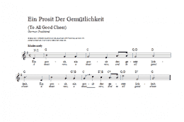 page one of Ein Prosit Der Gemütlichkeit (Lead Sheet / Fake Book)