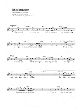 page one of Enlightenment (Lead Sheet / Fake Book)