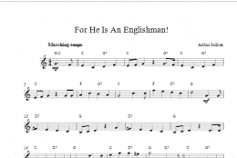 page one of For He Is An Englishman (Top Line) (Lead Sheet / Fake Book)