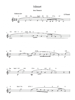 page one of Minuet (Lead Sheet / Fake Book)