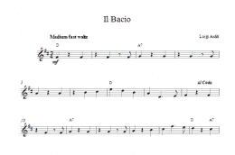 page one of Il Bacio (The Kiss) (Lead Sheet / Fake Book)