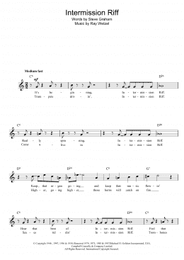 page one of Intermission Riff (Lead Sheet / Fake Book)