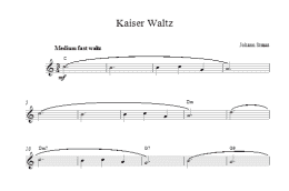 page one of Kaiser Waltz (Lead Sheet / Fake Book)