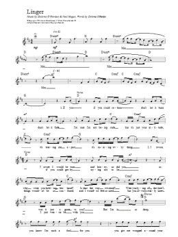 page one of Linger (Lead Sheet / Fake Book)