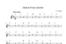 page one of March From Alceste (Lead Sheet / Fake Book)