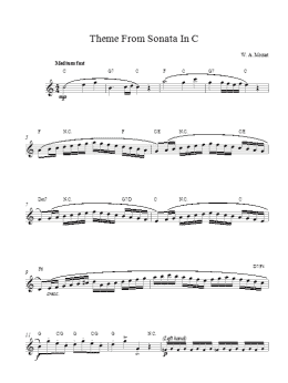 page one of Sonata In C (Lead Sheet / Fake Book)