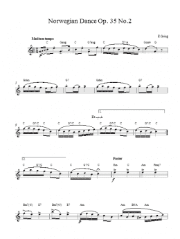 page one of Norwegian Dance (Lead Sheet / Fake Book)