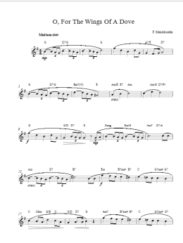 page one of O For The Wings Of A Dove (Lead Sheet / Fake Book)