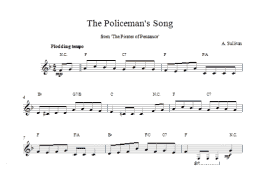 page one of Policeman's Song From The Pirates Of Penzance (Lead Sheet / Fake Book)