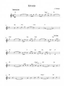page one of Reverie (Lead Sheet / Fake Book)