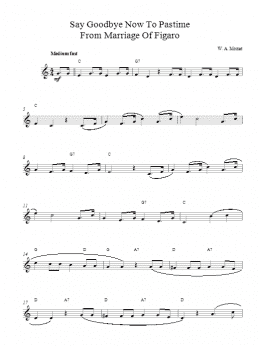 page one of Say Goodbye Now To Pastime (Lead Sheet / Fake Book)