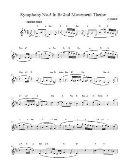 page one of Symphony No 5 (Lead Sheet / Fake Book)