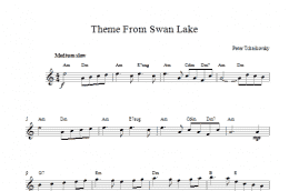 page one of Swan Lake, Op. 20 (Theme) (Lead Sheet / Fake Book)