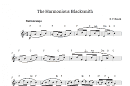 page one of The Harmonious Blacksmith (Lead Sheet / Fake Book)