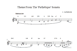 page one of Theme From Pathetique Sonata (Lead Sheet / Fake Book)