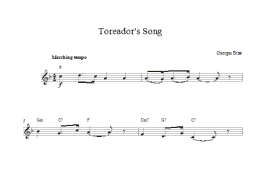 page one of Toreador's  Song (Lead Sheet / Fake Book)