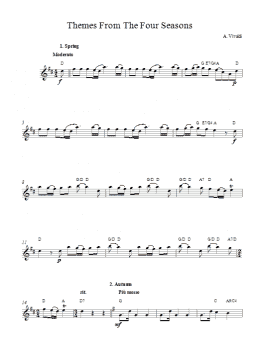 page one of Four Seasons (Lead Sheet / Fake Book)