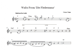page one of Waltz Die Fledermaus (Lead Sheet / Fake Book)