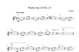page one of Waltz Op. 39, No. 15 (Lead Sheet / Fake Book)