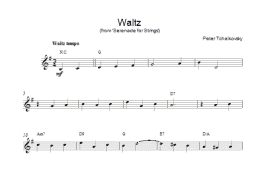 page one of Waltz From Serenade For Strings (Lead Sheet / Fake Book)