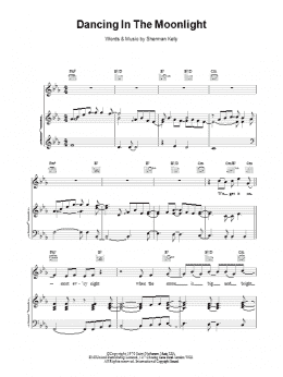 page one of Dancing in the Moonlight (Piano, Vocal & Guitar Chords)