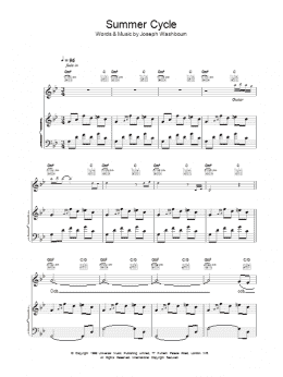 page one of Summer Cycle (Piano, Vocal & Guitar Chords)