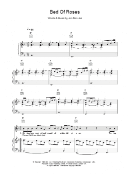 page one of Bed Of Roses (Piano, Vocal & Guitar Chords)