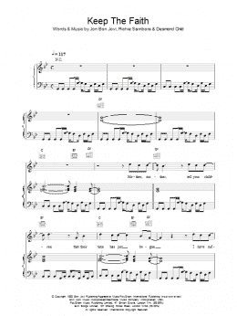 page one of Keep The Faith (Piano, Vocal & Guitar Chords)