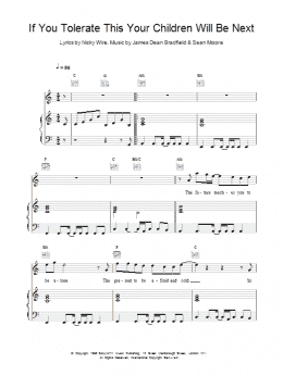 page one of If You Tolerate This Your Children Will Be Next (Piano, Vocal & Guitar Chords)