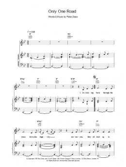 page one of Only One Road (Piano, Vocal & Guitar Chords)